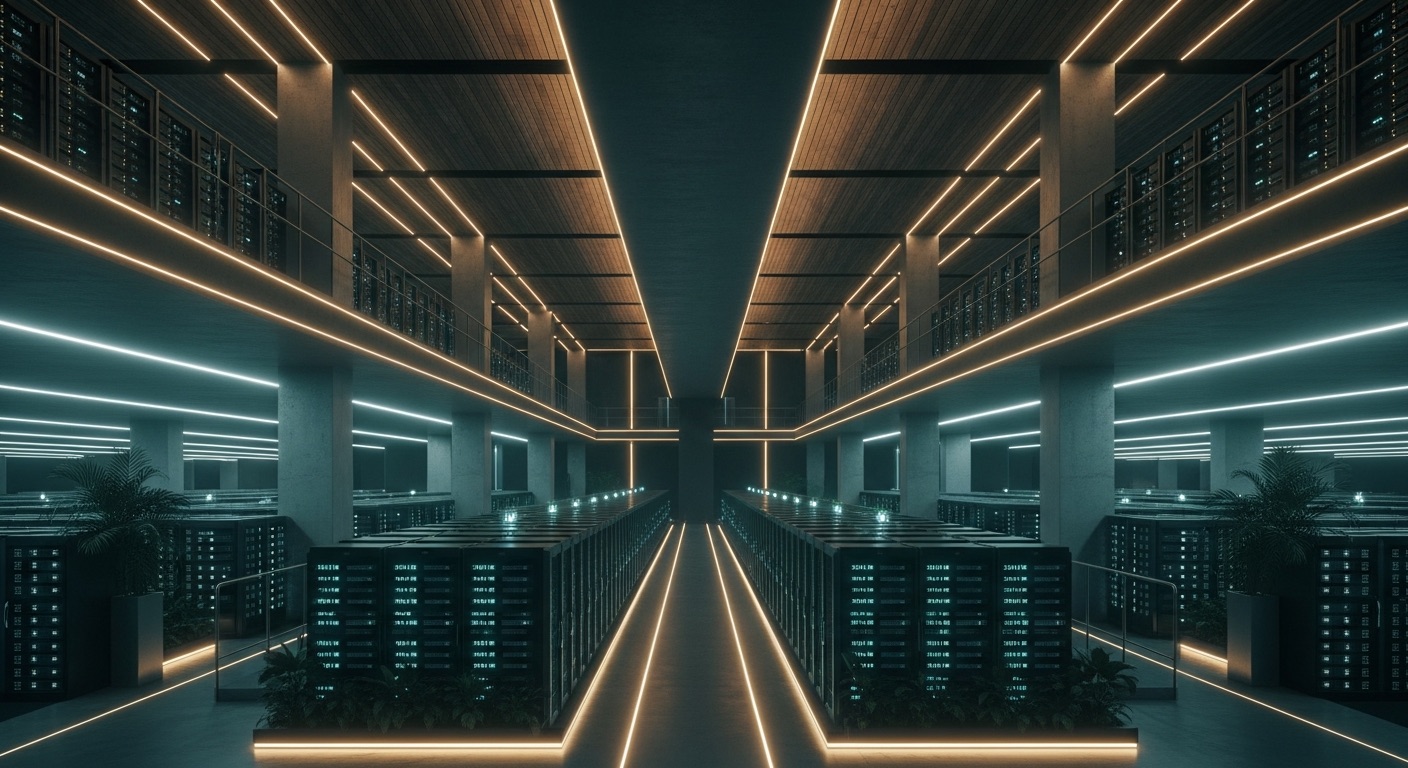 Veltara data center corridor